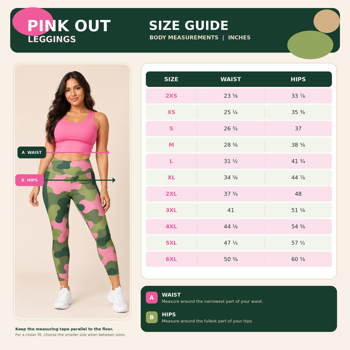 Pink OUT Camo Leggings with Pockets | Pink and Green High-Waisted Leggings | Game Day Tailgate Activewear
