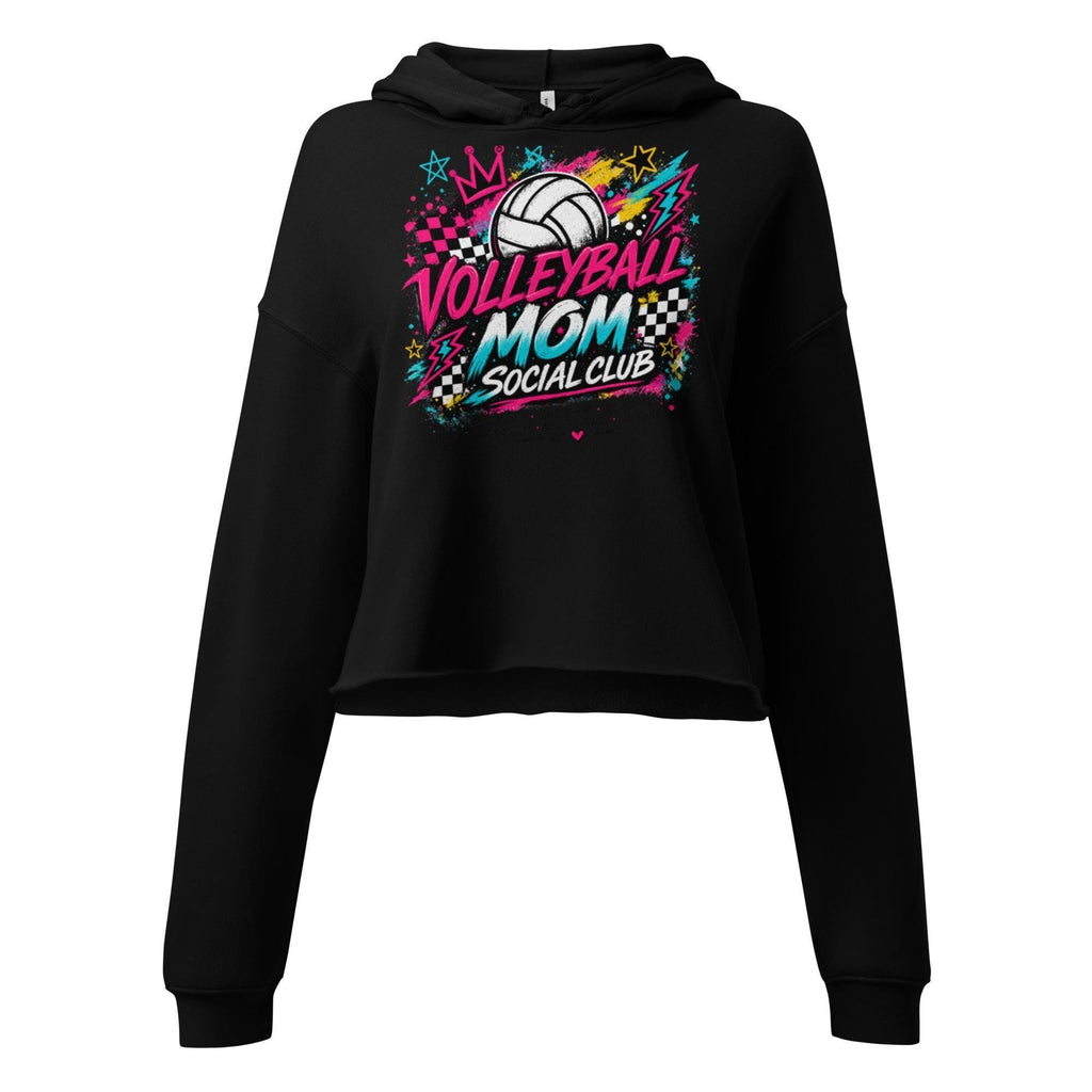 BLEACHER GANG Volleyball Mom Cropped Hoodie — Social Club | Tournament Game Day Apparel