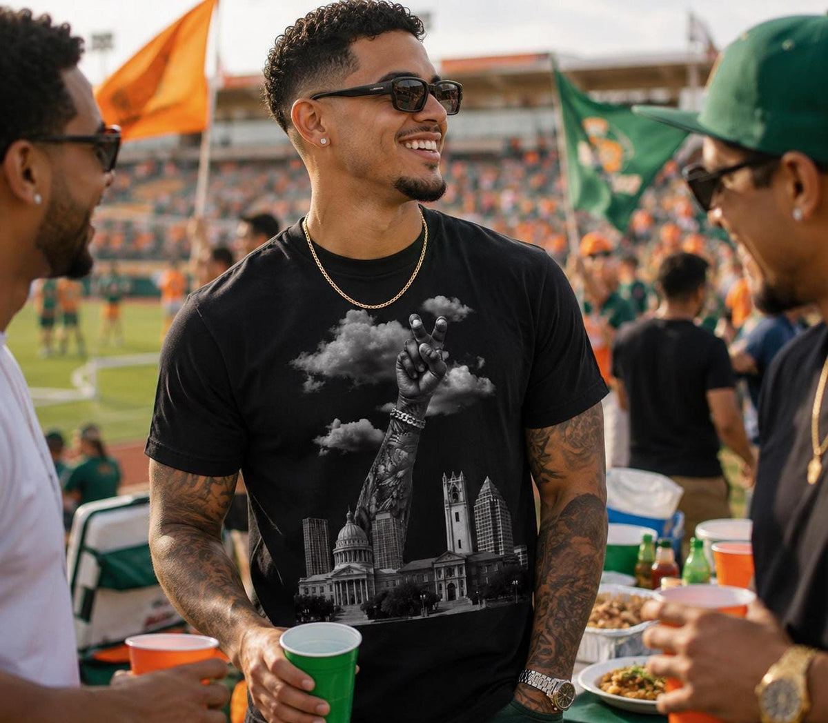 We Run the City HBCU Graphic Tee in Black