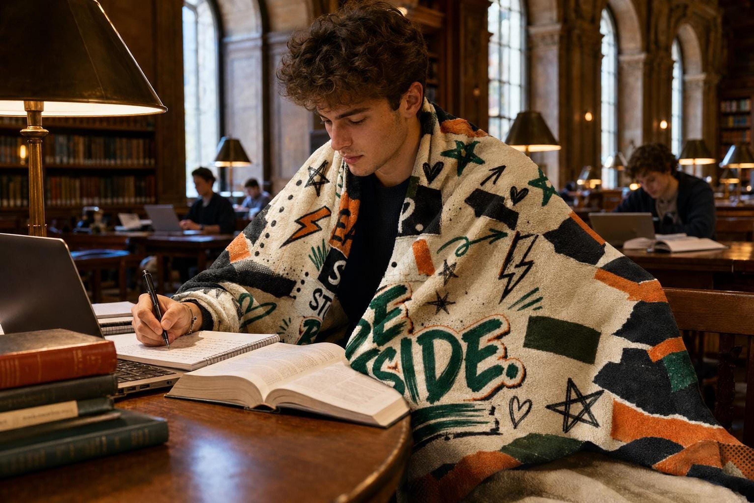EAT.SLEEP. REPEAT blanket, Orange & Green College Dorm , Game Day , Blanket, Study Throw |  Color Collage