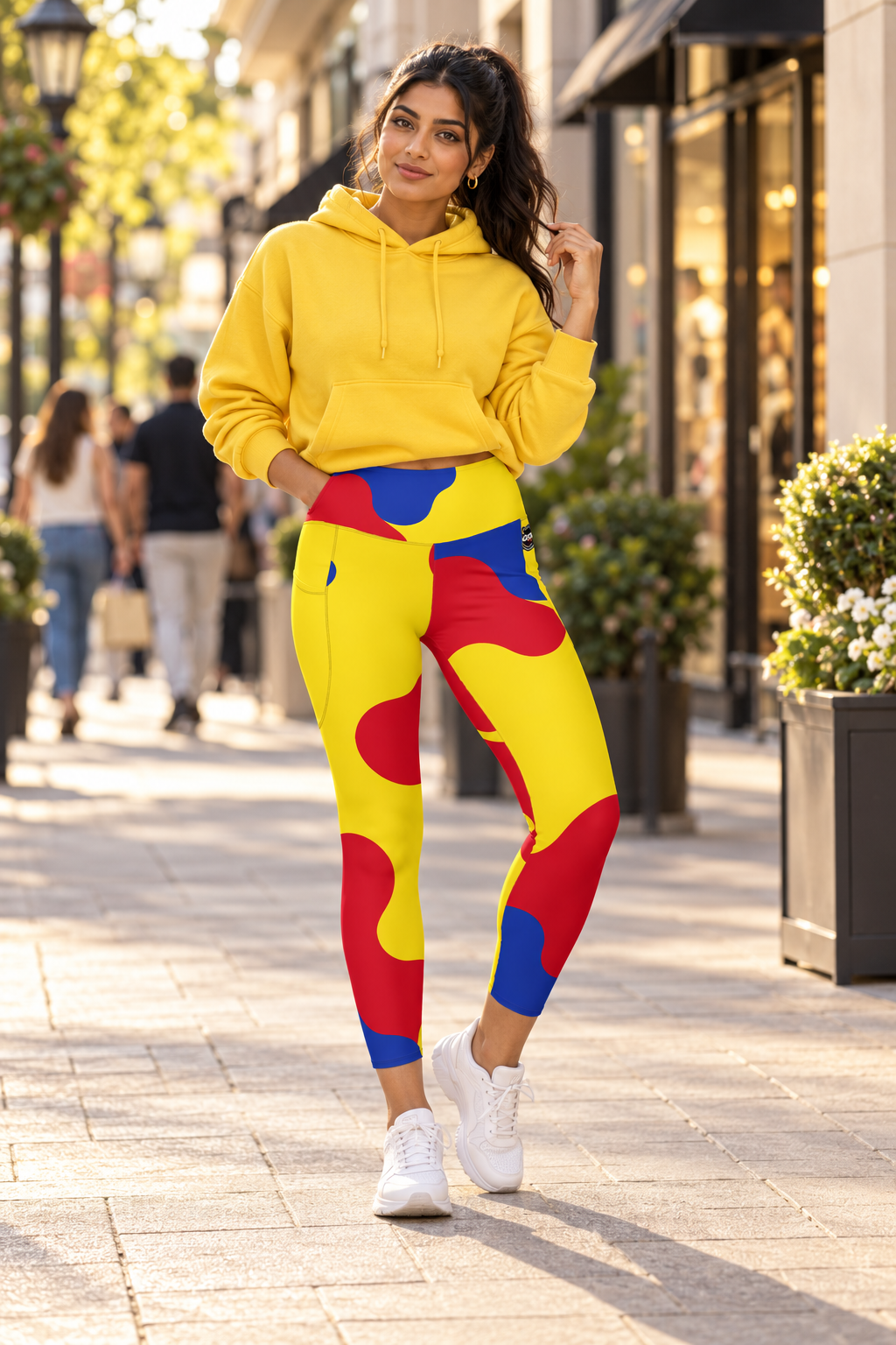 OCN Colombiana Camo Leggings | Colombian-Inspired Yellow, Red & Blue