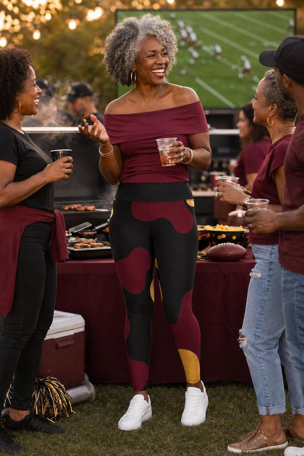 Garnet Gold Camo Curvy Leggings – photo 2