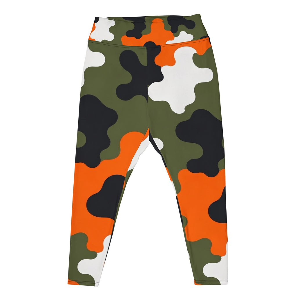 Coolkid Camo Print, True fit, Leggings, Orange Green High-Waisted Four-Way Stretch Activewear