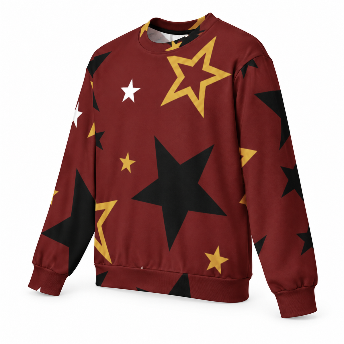Maroon Star Oversized Sweatshirt – photo 8