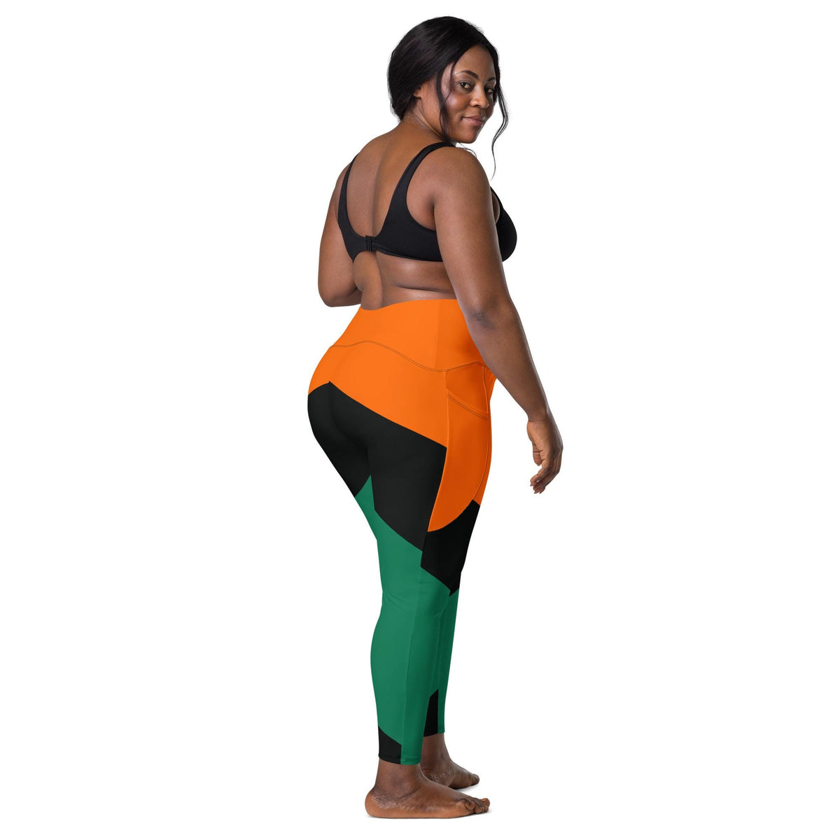 Orange Black Green Pocket Leggings – photo 6