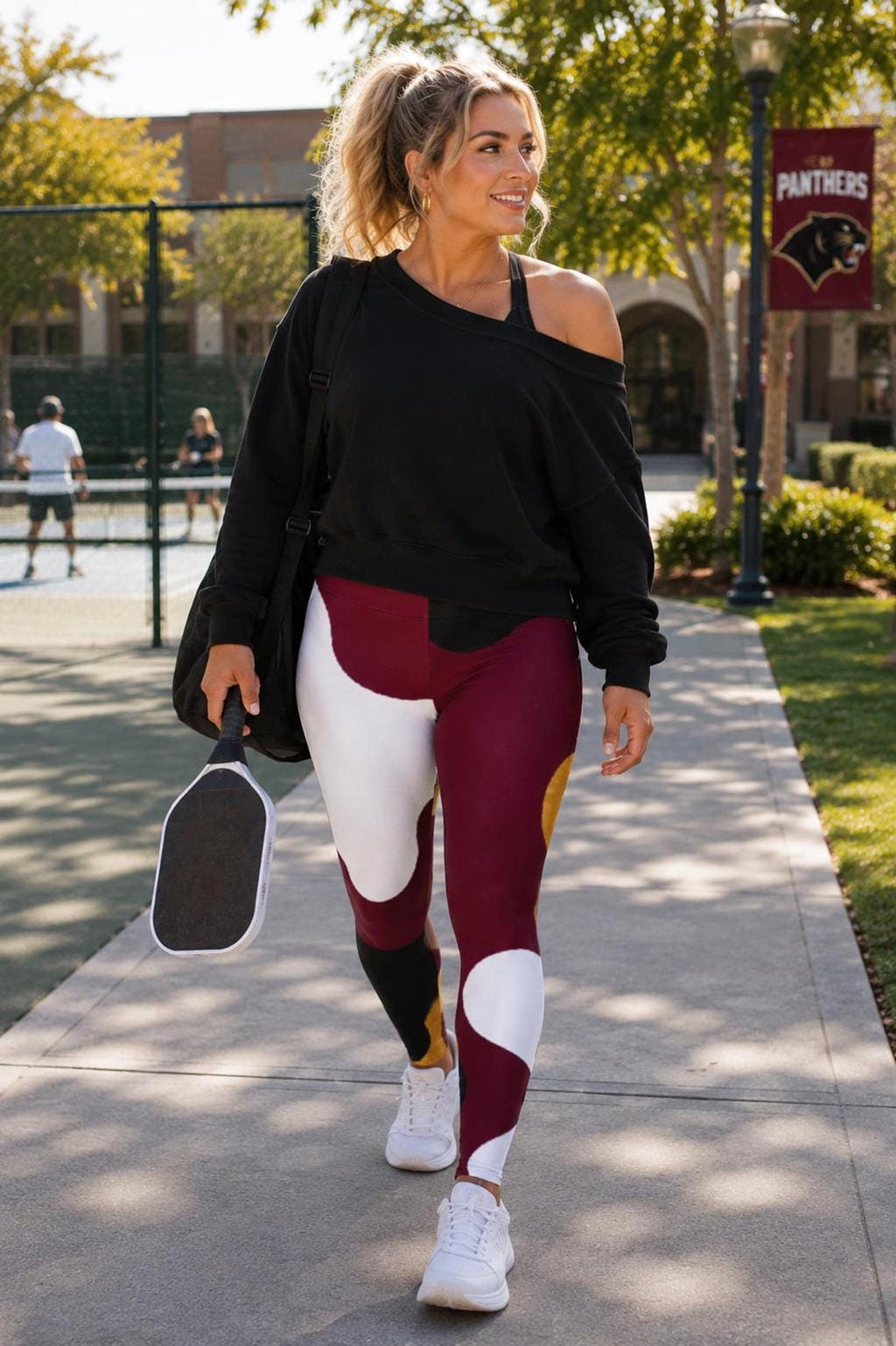 Coolkid Camo Game Day Slim Fit , Leggings — Garnet & Gold | High-Waist Four-Way Stretch College Tailgate Wear