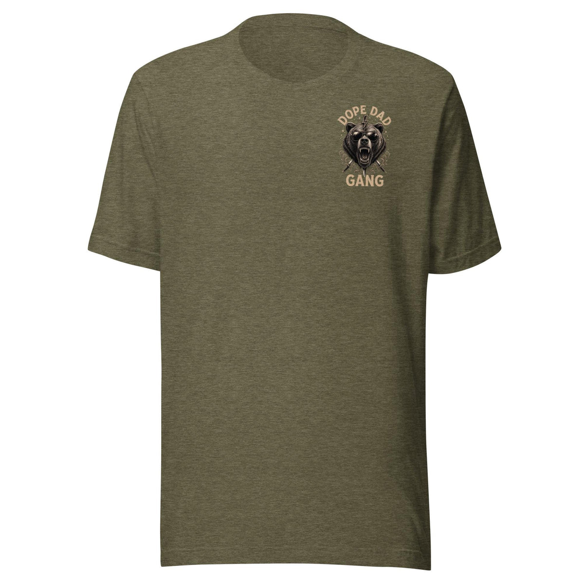 Funny Dad Shirt in Heather Olive