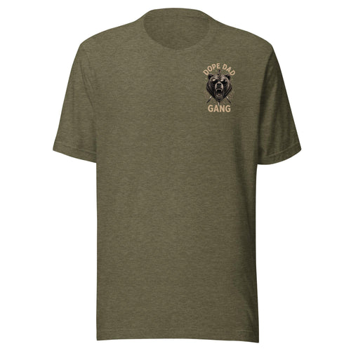 Funny Dad Shirt in Heather Olive