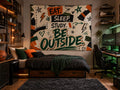 Orange Green College Dorm Blanket – front view