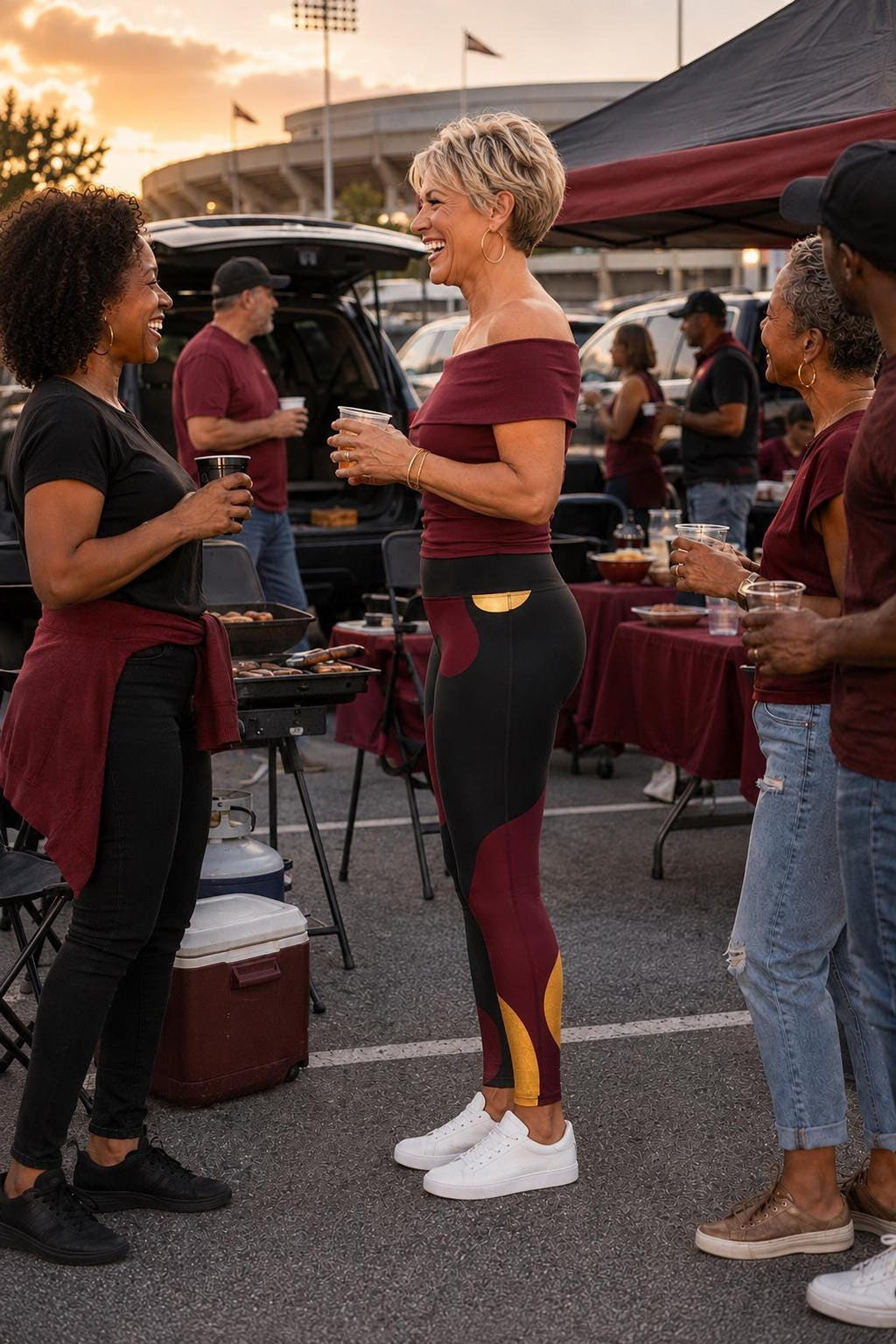 Garnet Gold Camo Curvy Leggings – photo 8