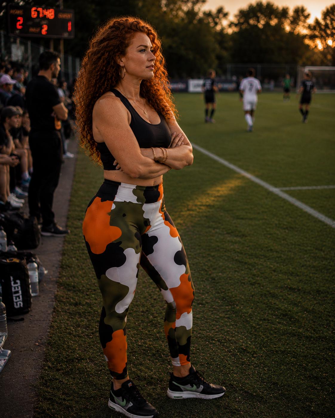 Orange Green Camo Leggings – photo 4