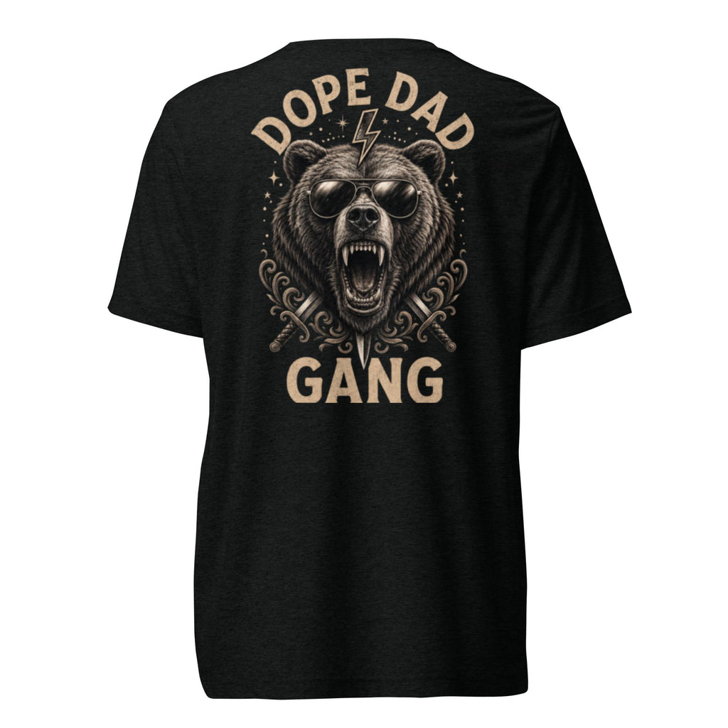 Dope Dad Gang Bear Graphic Tee, Tattoo Style Streetwear Shirt