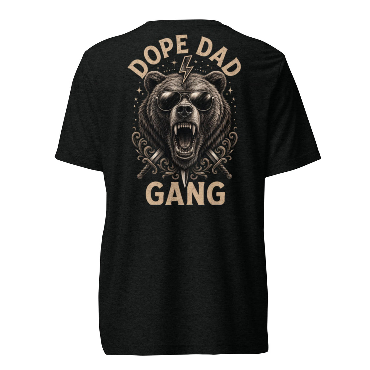 Dope Dad Gang Bear Graphic Tee, Tattoo Style Streetwear Shirt