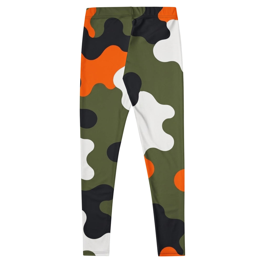Coolkid Camo Leggings,Slim Fit Orange Green High-Waisted Four-Way Stretch Activewear, college graduation gift