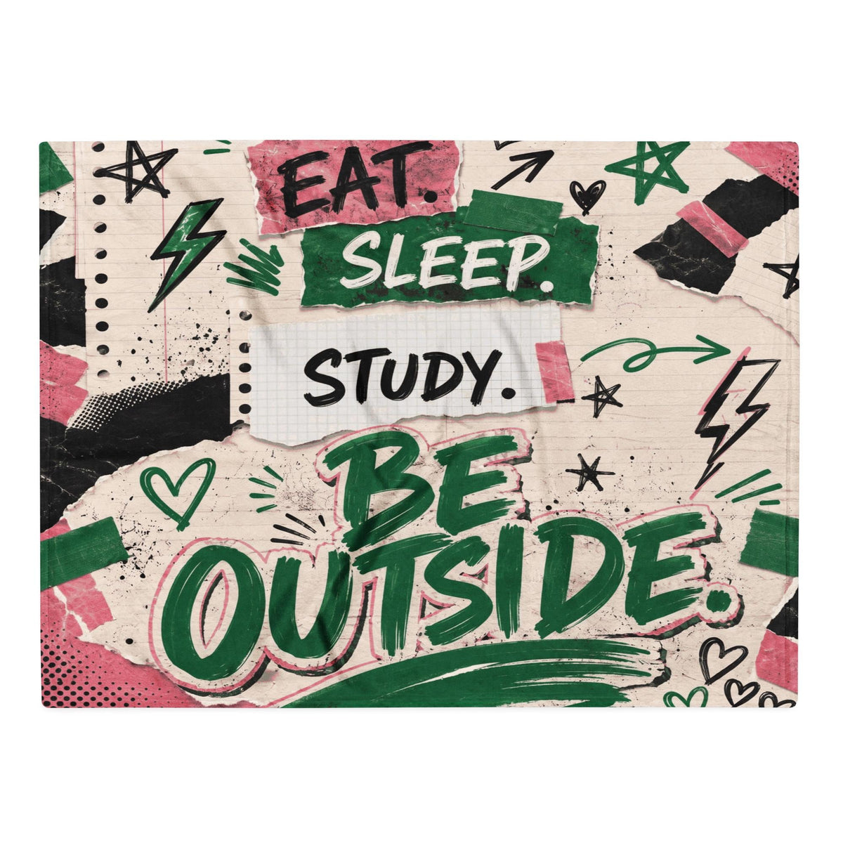 Pink Green College Dorm Blanket – photo 3