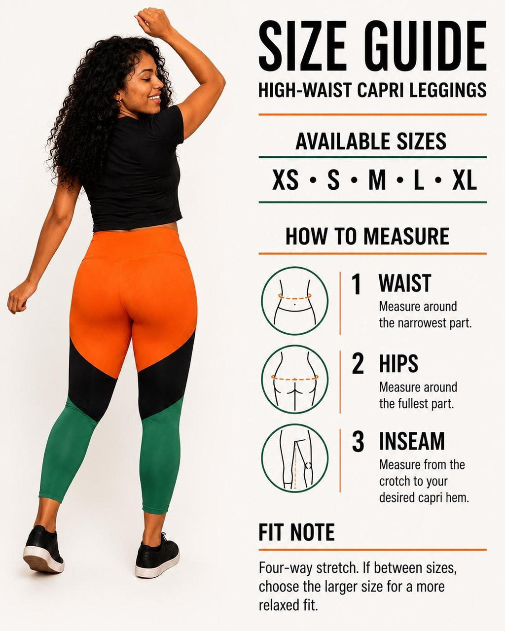 Orange Black Green Pocket Leggings – photo 8