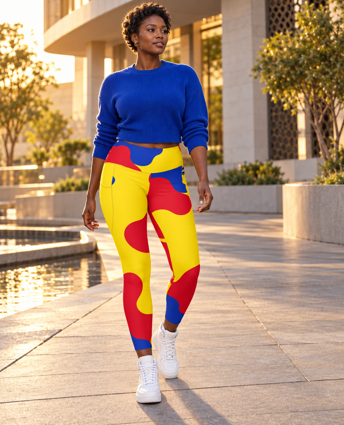 OCN Colombiana Camo Leggings | Colombian-Inspired Yellow, Red & Blue