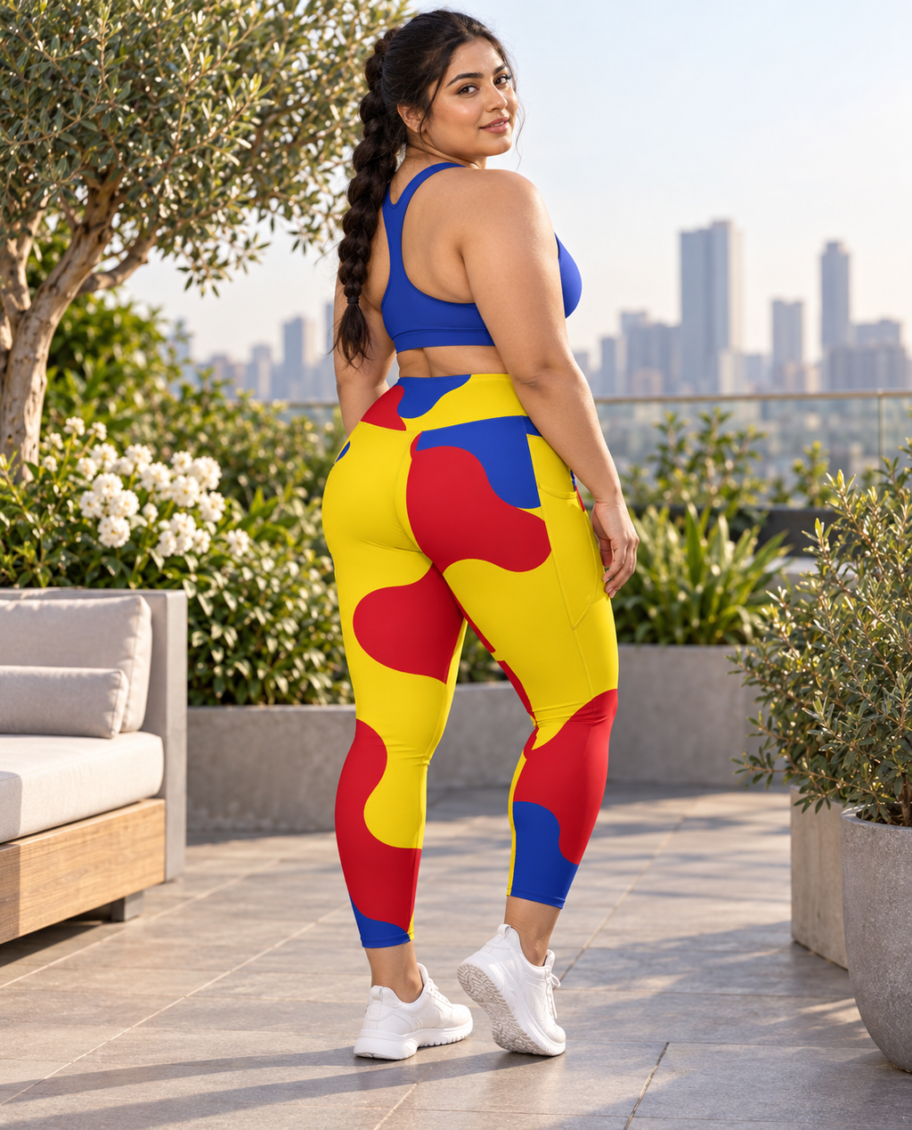 OCN Colombiana Camo Leggings | Colombian-Inspired Yellow, Red & Blue