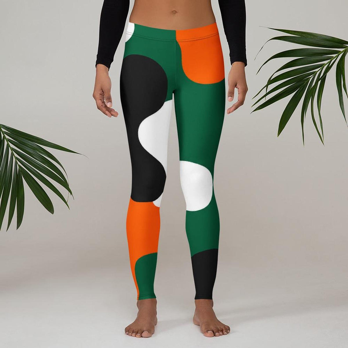 Orange Green Camo Leggings – photo 3