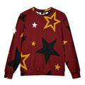 Maroon Star Oversized Sweatshirt – photo 5