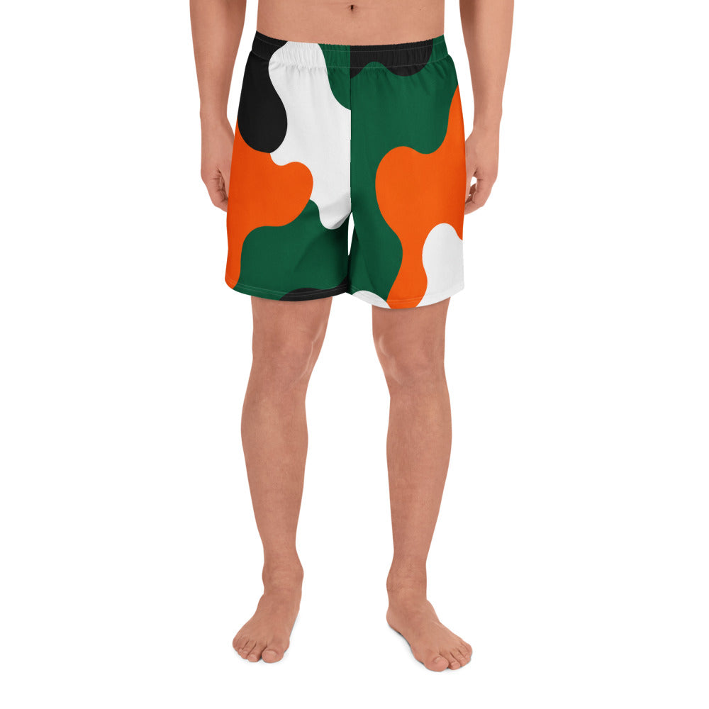 Green Orange Abstract Shorts – photo 4