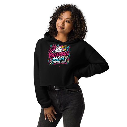 BLEACHER GANG Volleyball Mom Cropped Hoodie — Social Club | Tournament Game Day Apparel