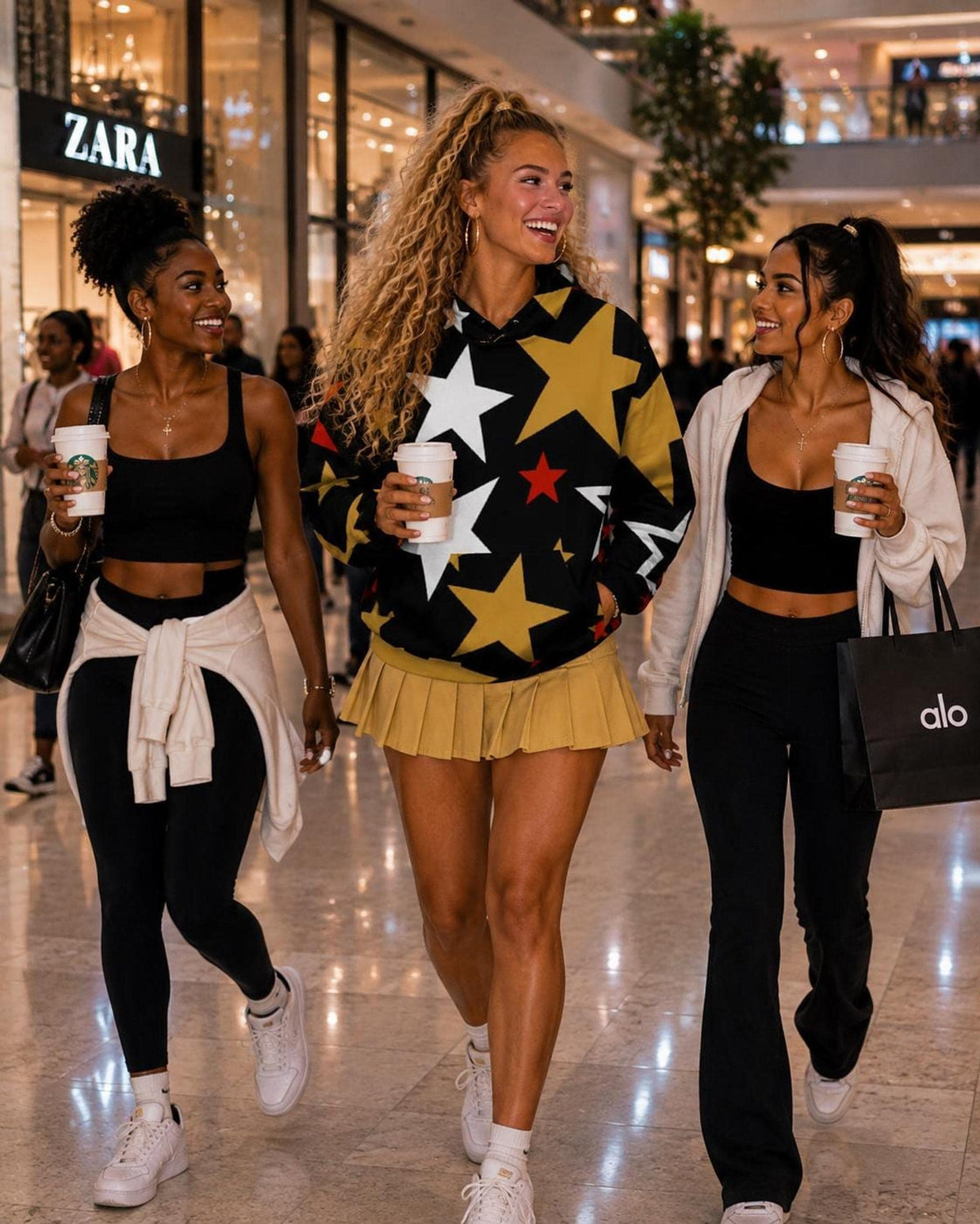 Black Gold Star Hoodie – photo 3