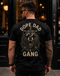 Dope Dad Gang Bear Graphic Tee, Tattoo Style Streetwear Shirt