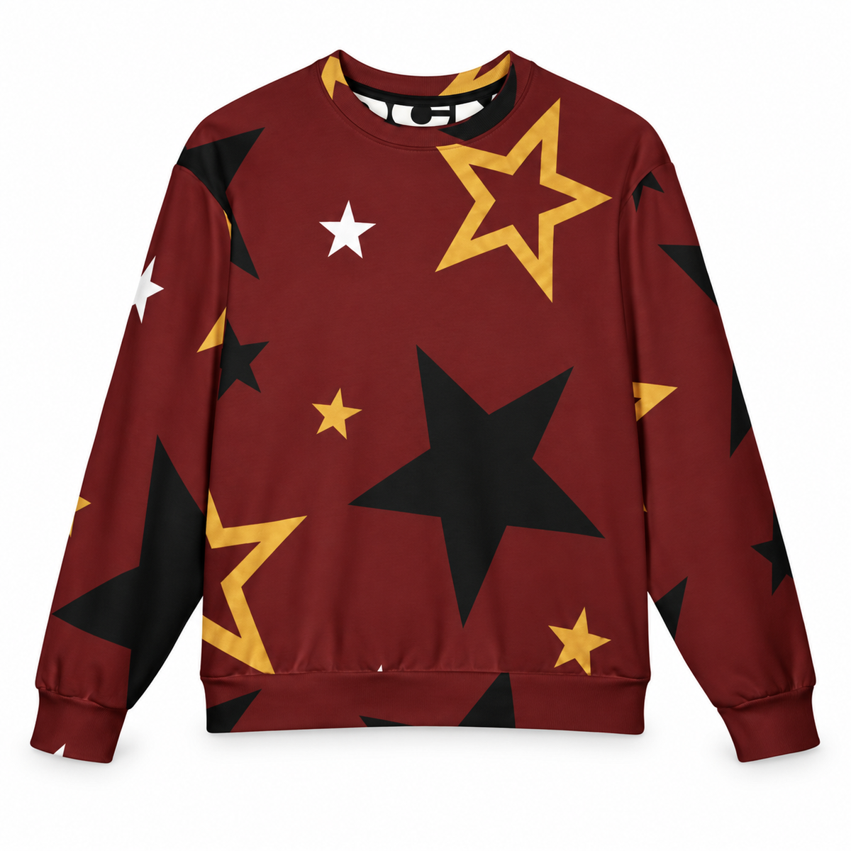 Maroon Star Oversized Sweatshirt – photo 10