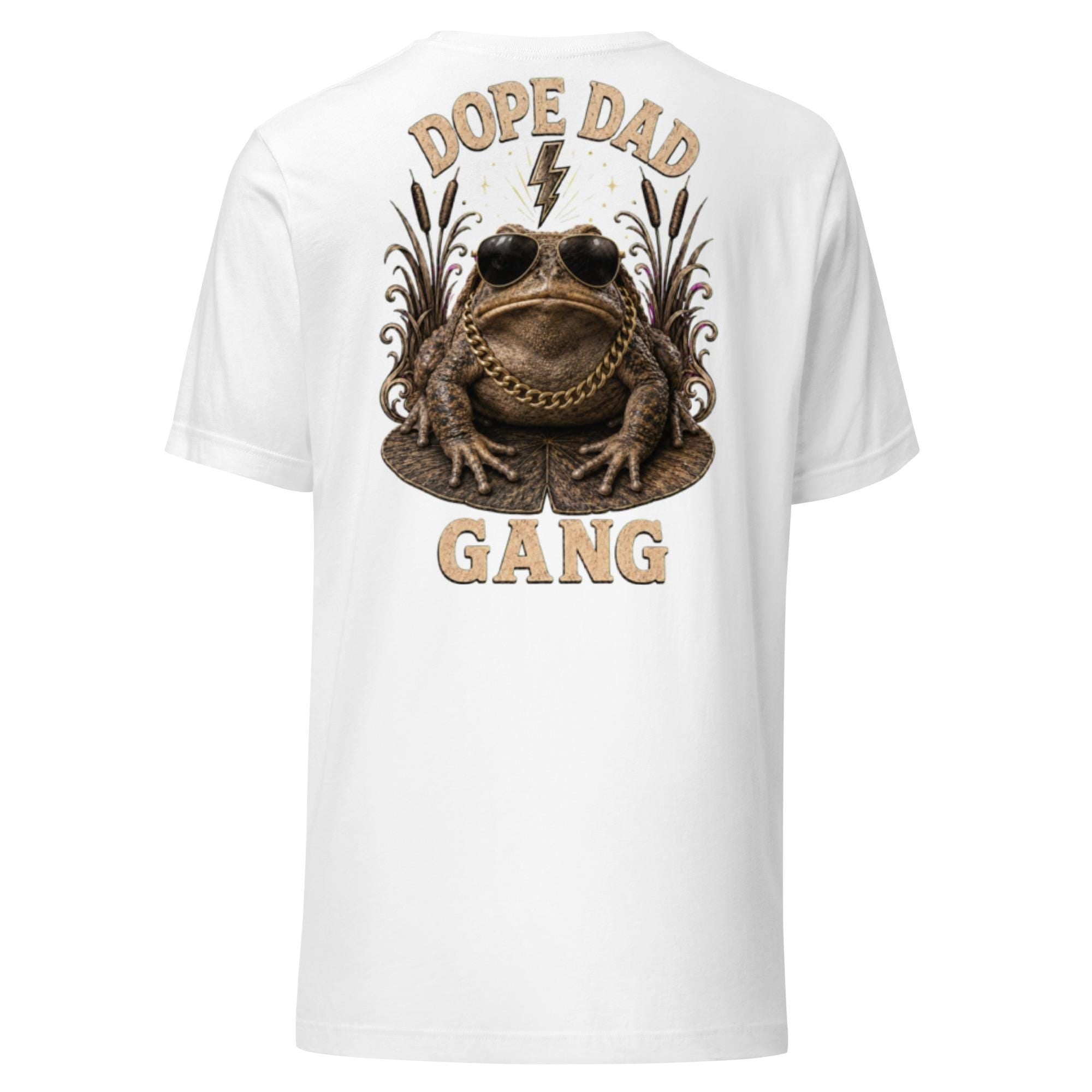 BLEACHER GANG Funny Dad Shirt, Dope Dad Gang Tee with Frog Design