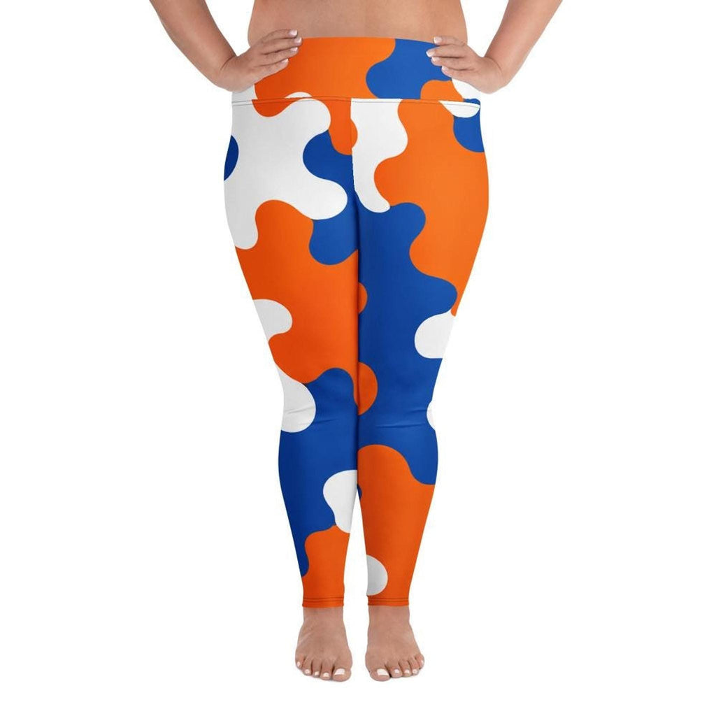 Orange Blue Camo Curvy Leggings – photo 4
