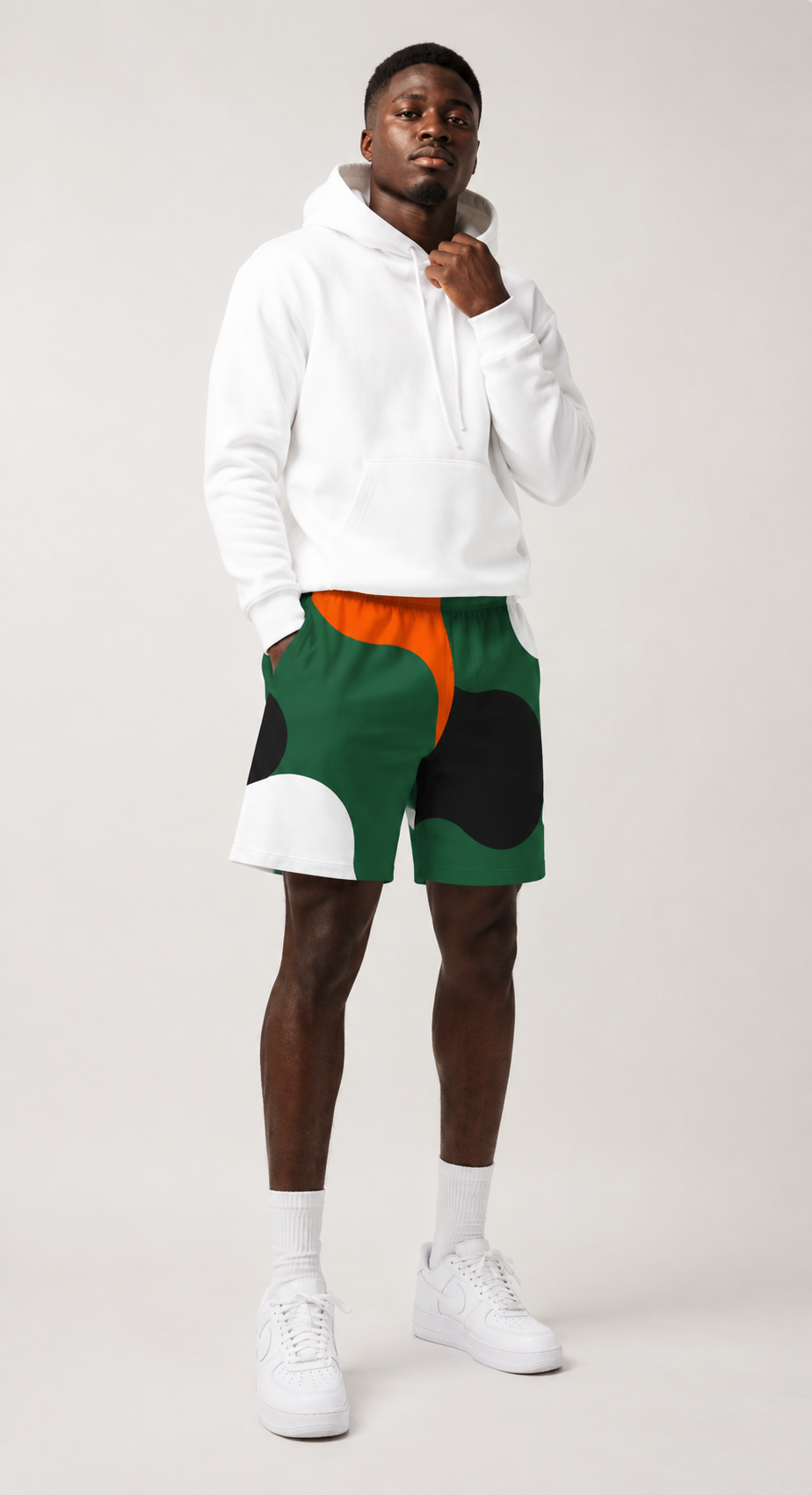 Green Orange Abstract Shorts – photo 2
