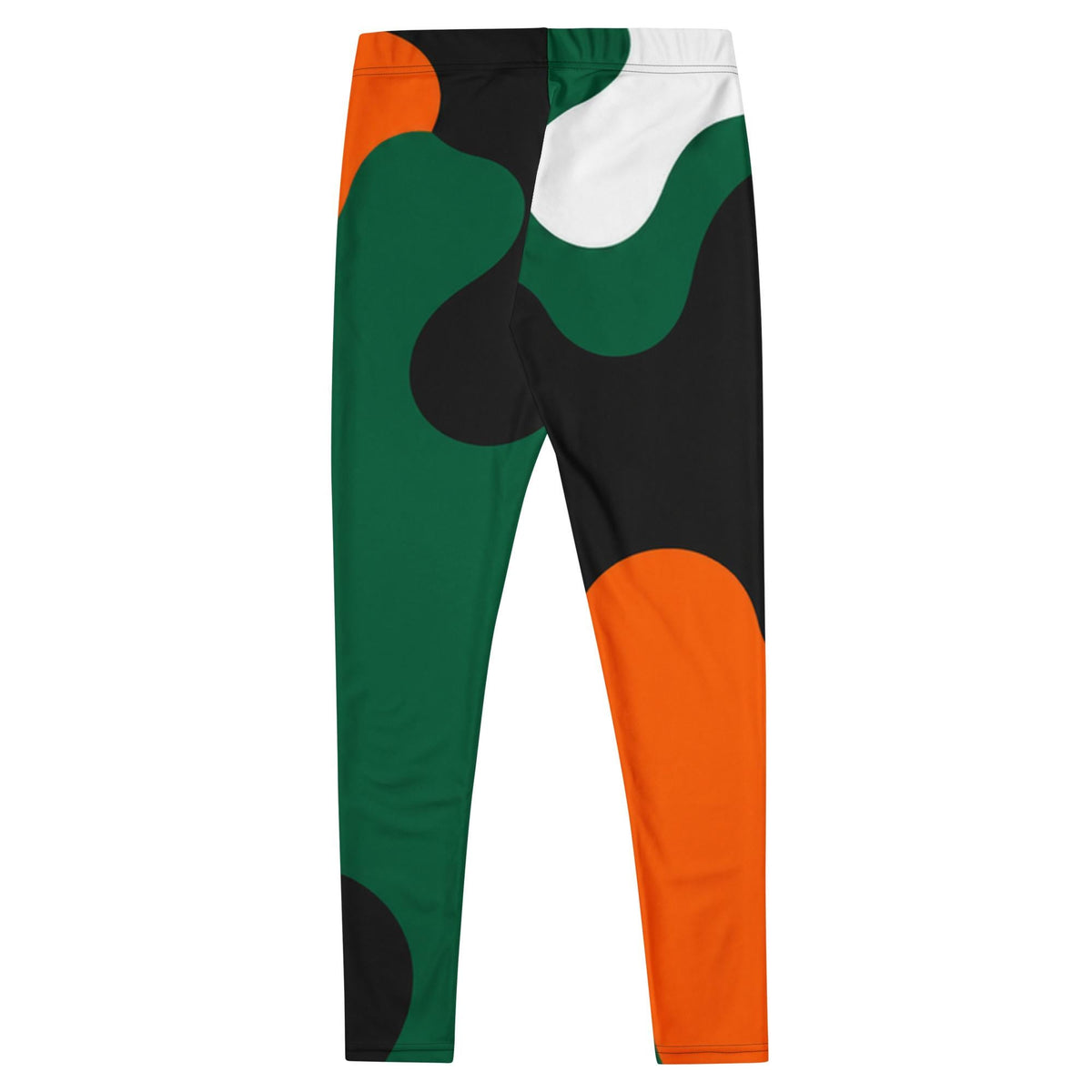 COCO Camo Game Day Leggings, Orange Green Camo Four-Way Stretch Activewear