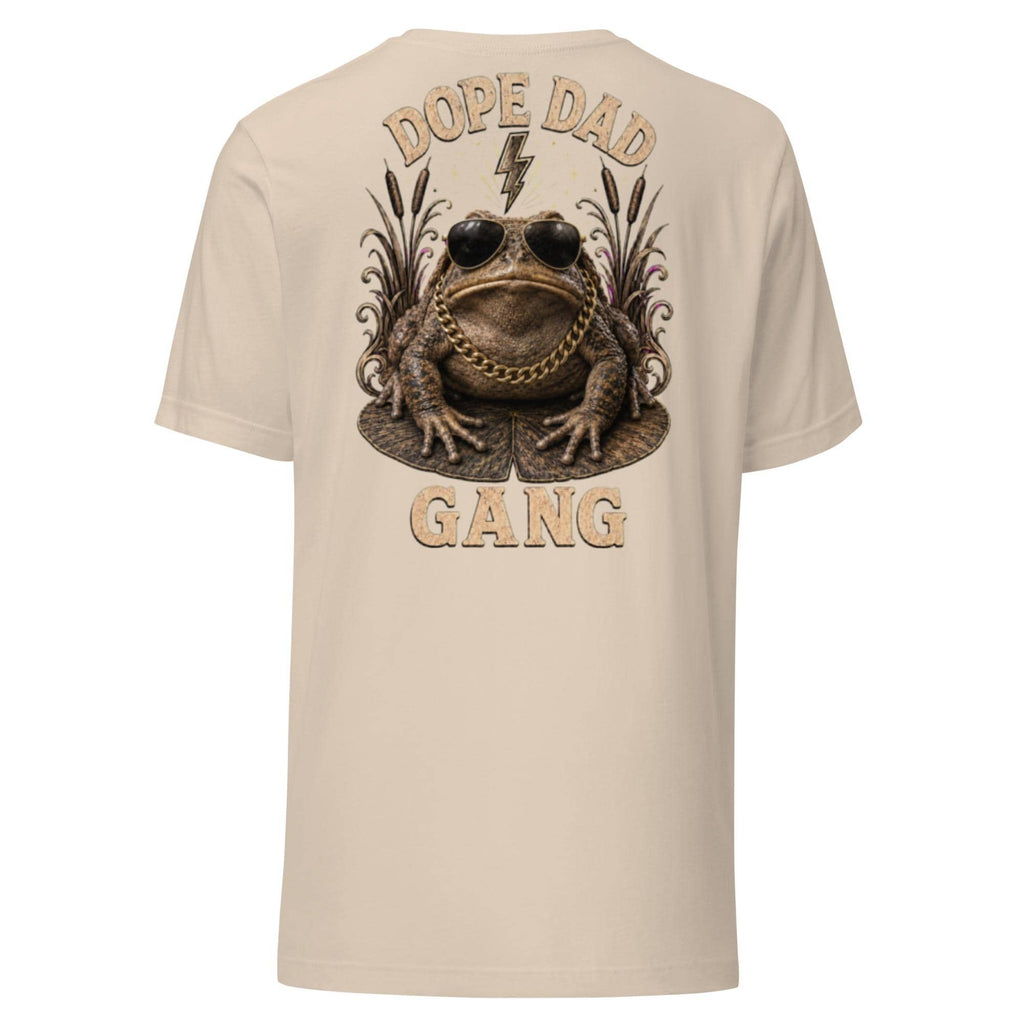 BLEACHER GANG Funny Dad Shirt, Dope Dad Gang Tee with Frog Design