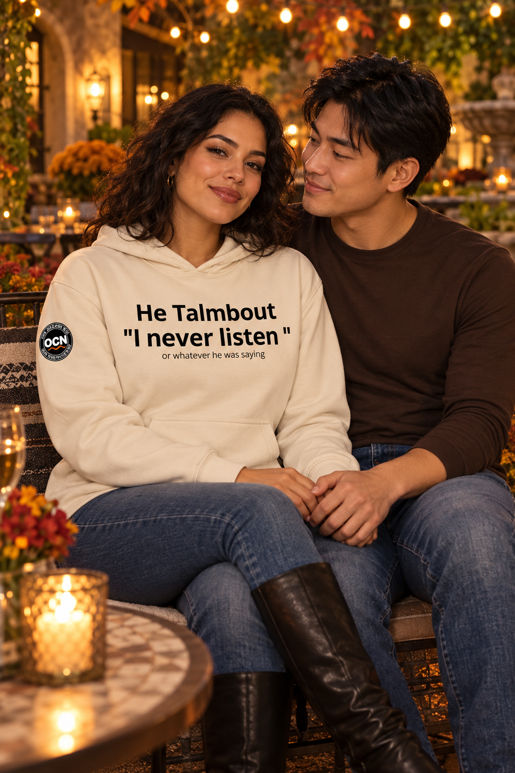 HER| I Never Listen Couples | Creamie Hoodie | Funny Wife Sweatshirt | Couples Humor Gift |