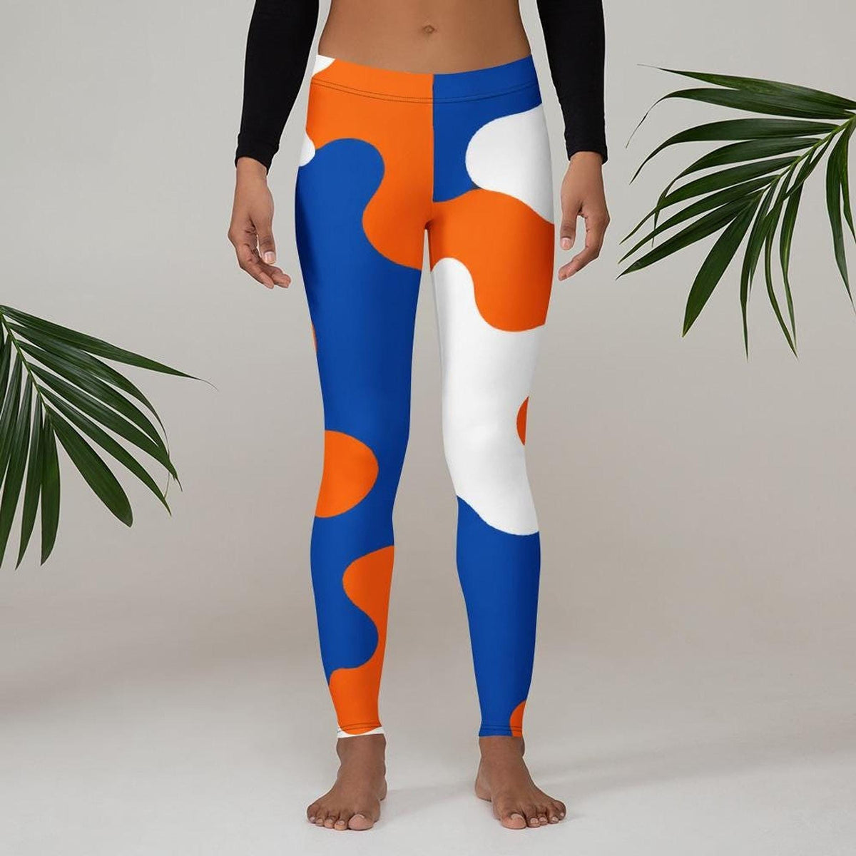 Orange Blue White Leggings – photo 7