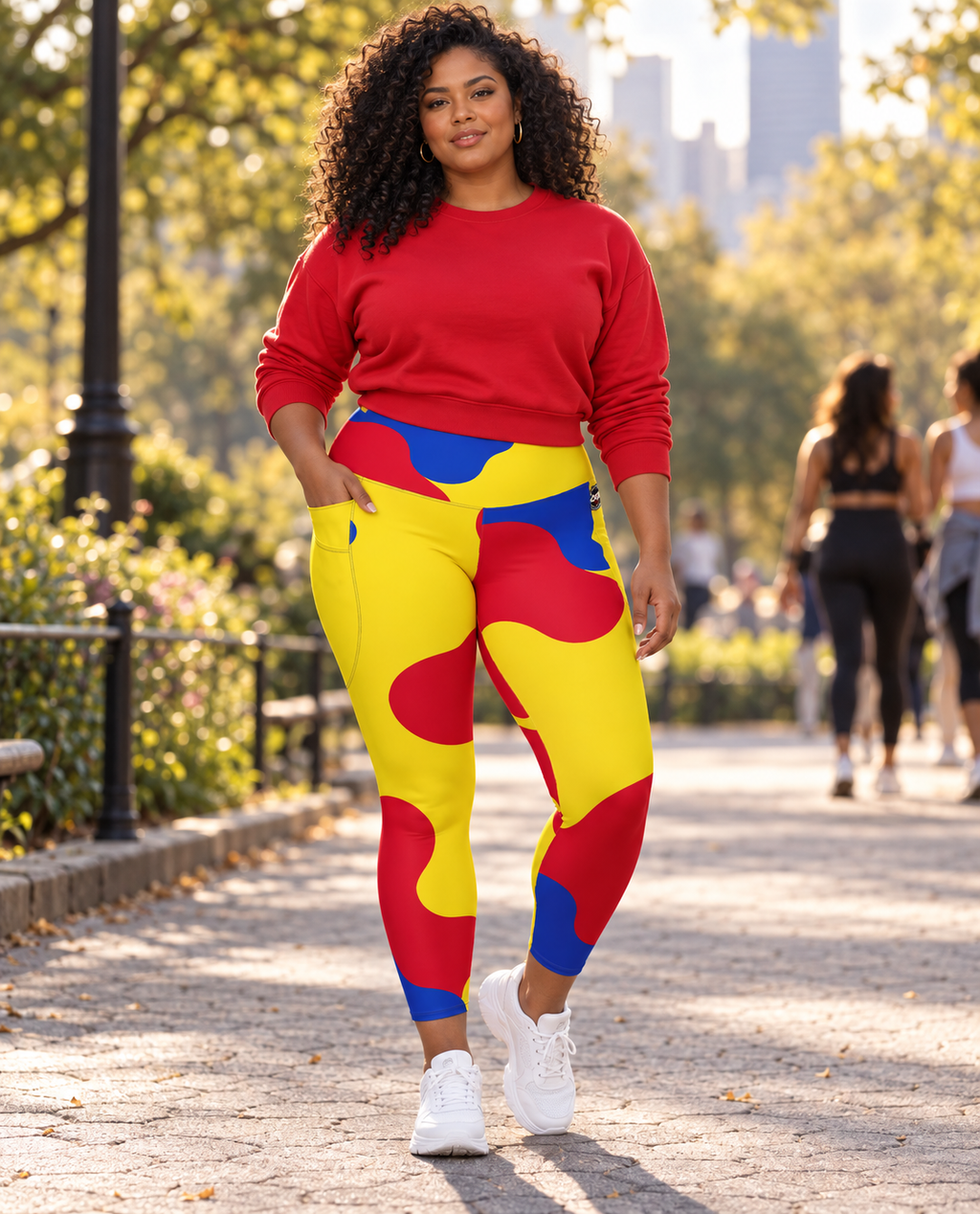 OCN Colombiana Camo Leggings | Colombian-Inspired Yellow, Red & Blue